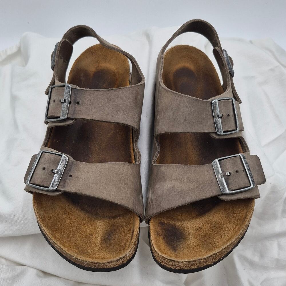 Birkenstock Milano Brown Nubuck Oiled Leather women's Size 39 size 8.5